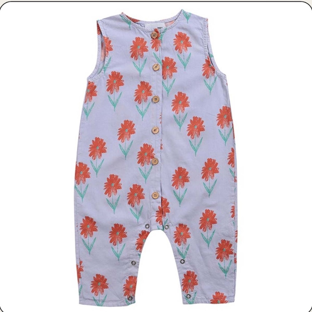Bobo Choses baby all over petunia print jump suit - purple RARE